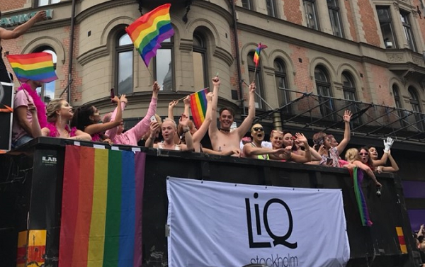 스웨덴 스톡홀름에서 열리는 동성애 축제 현장.
