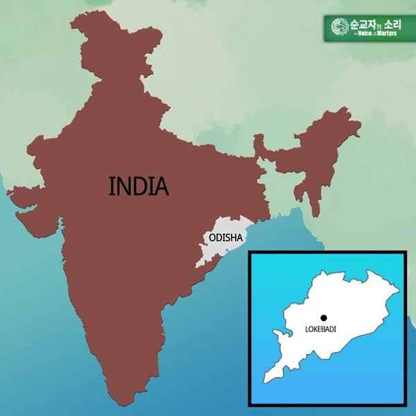 지도) 인도 오디샤주 칸다말지구 로크바디