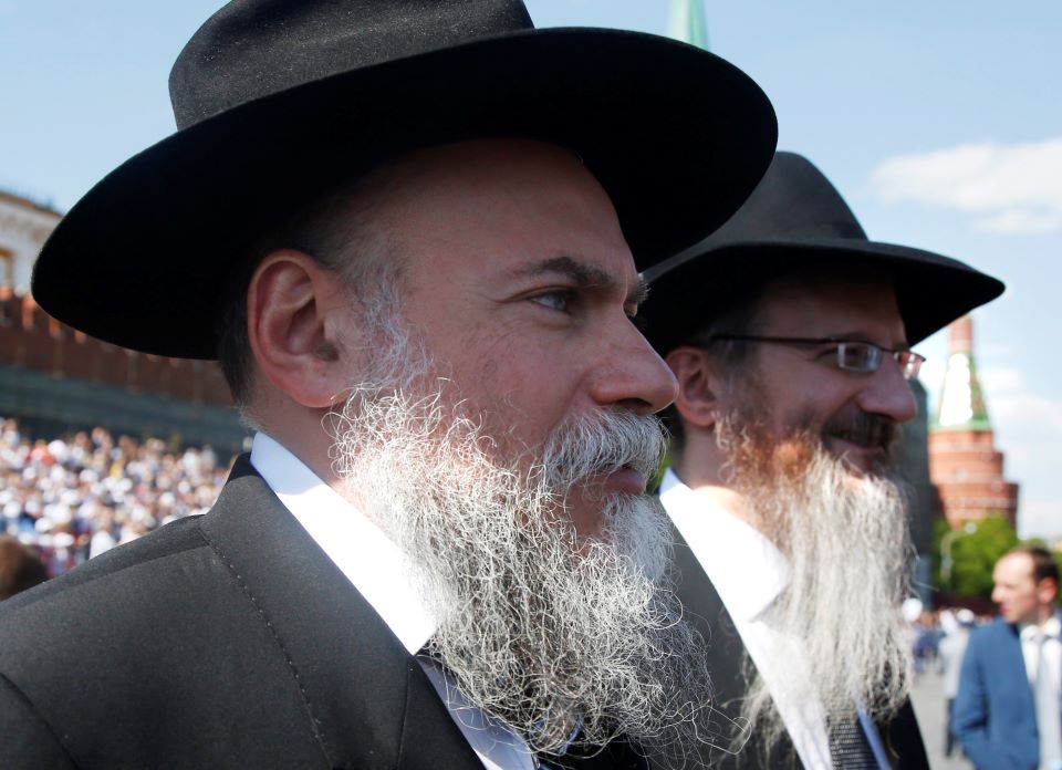 러시아 전승절 행사에 참석한 유대계 러시아인들[EPA 연합뉴스 자료사진. 재판매 및 DB 금지]