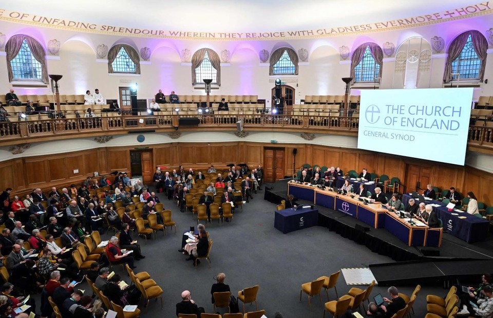 지난 7일 런던 처치하우스에서 열린 영국 성공회 교회회의(Synod) 모습[AFP 연합뉴스 자료사진. 재판매 및 DB 금지]