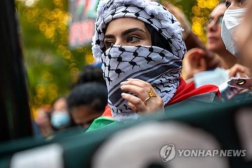 뉴욕에서 열린 가자지구 전쟁중단 촉구 집회 참가자[AFP 연합뉴스 자료사진]